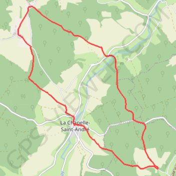 Circuit des Lavoirs - La Chapelle-Saint-André GPS track, route, trail