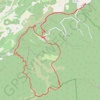 L'Aigues Brun de BUOUX au sommet de l'Eyrette GPS track, route, trail