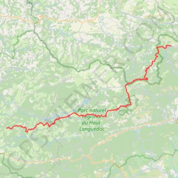 GR71 De Ceilhes-et-Rocozels (Hérault) à Le Rialet (Tarn) GPS track, route, trail