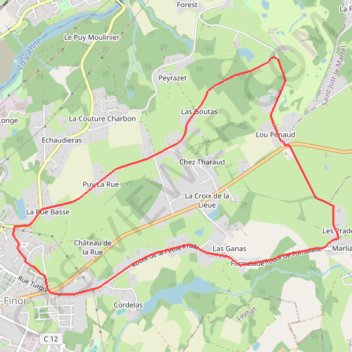 Balade champêtre - Panazol GPS track, route, trail