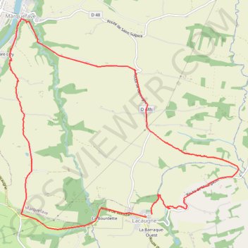Lacaugne Marquefave Lacaugne GPS track, route, trail