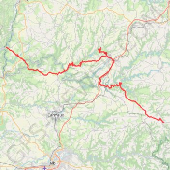 Circuit des 10 plus beaux villages de l'Aveyron - Réquista - Najac GPS track, route, trail