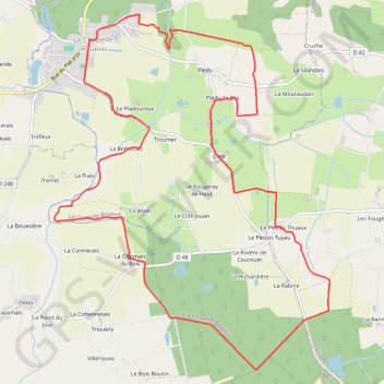 Circuit du Chêne au Loup - La Chapelle-Bouëxic GPS track, route, trail