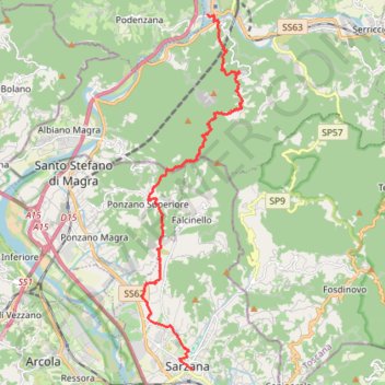 Tappa-24-da-aulla-a-sarzana GPS track, route, trail