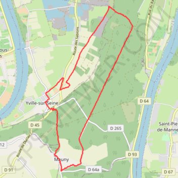 Randonnée Freneuse à Yville sur Seine GPS track, route, trail