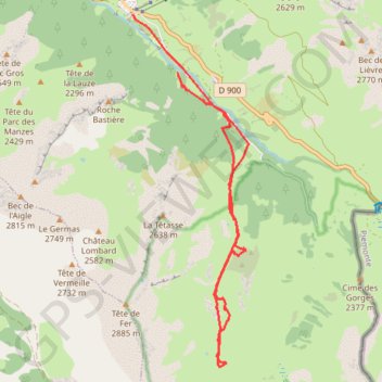 Vallon de Parassac GPS track, route, trail