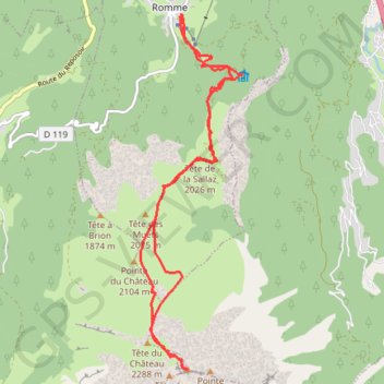 Pointe areu GPS track, route, trail