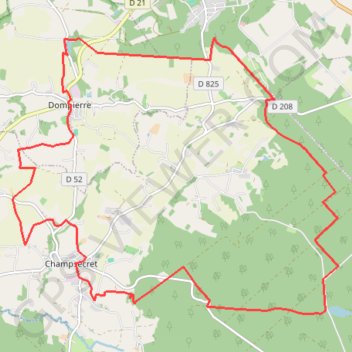 Les Écureuils du Domfrontais - Champsecret GPS track, route, trail