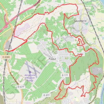 Pujaut GPS track, route, trail