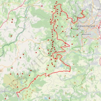 Transvolcanique (TV) - Retour GPS track, route, trail