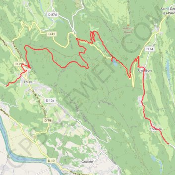 Lhuis - Conzieu GPS track, route, trail