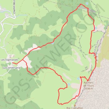 Traversée du Plateau du Cornafion jusqu'à la Crête des Crocs GPS track, route, trail