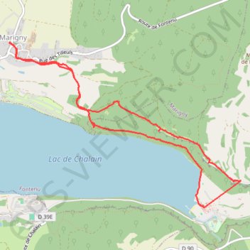 Lac de Chalain - Jura - Août GPS track, route, trail