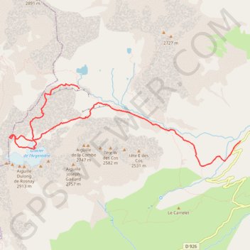 Crête de marmottane GPS track, route, trail