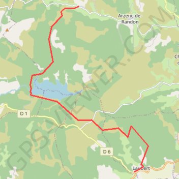 Traversée de la Margeride : étape de Laubert au Giraldès GPS track, route, trail