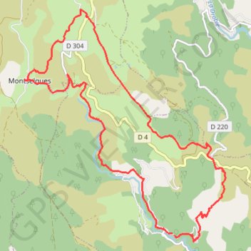 De Thines à Montselgues GPS track, route, trail