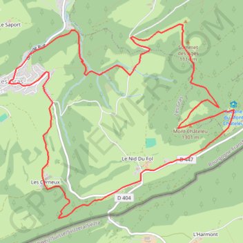 Le Mont Châteleu - Doubs GPS track, route, trail