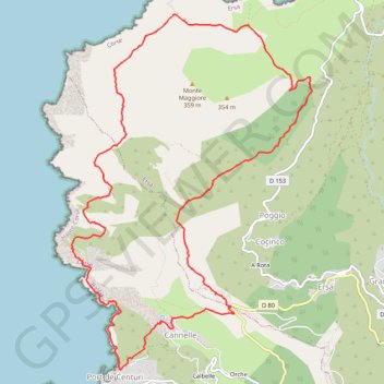 Centuri - Sentier des Douaniers GPS track, route, trail