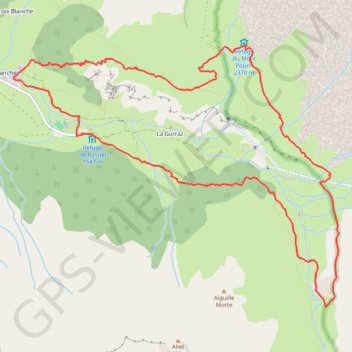 Refuge du Mont Pourri - Peisey-Nancroix GPS track, route, trail