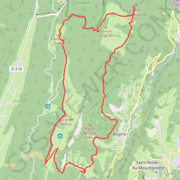 Crêtes de Charande - Plateau de Sornin GPS track, route, trail