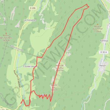 Crêtes de la Buffaz GPS track, route, trail