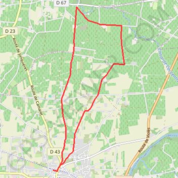 Balade de Jonquières à la Via Venaissia (Version courte) GPS track, route, trail