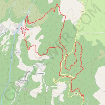 Arboras - Pas de l'Azé GPS track, route, trail