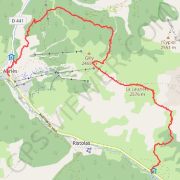 Crête de Gilly - randonnée pédestre GPS track, route, trail