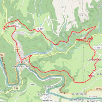 Le Circuit des Deux Vallées, Coussane et Lot GPS track, route, trail