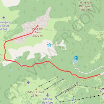 Puig del Pam depuis les Angles GPS track, route, trail