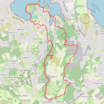 Traouïeros et Tourony GPS track, route, trail