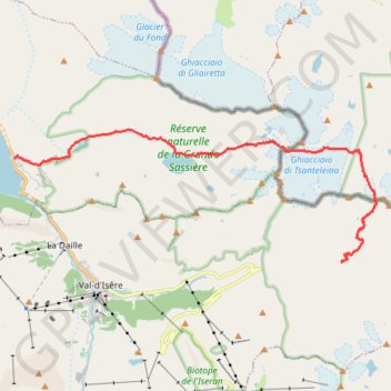 Prariond - Villaret du Nial par les cols de Fons et de la Tsanteleina GPS track, route, trail