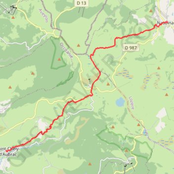 GR65 - Aubrac - Étape 3 GPS track, route, trail