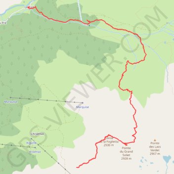 Pointe Foglietta GPS track, route, trail