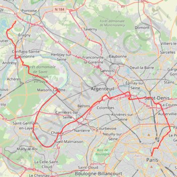 Paris (Chatelet) - Cergy GPS track, route, trail