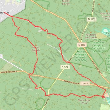 Fontainebleau La Faisanderie GPS track, route, trail