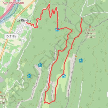 De La Rivière au col de Montaud GPS track, route, trail