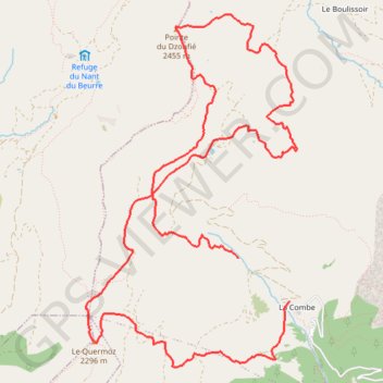 Dzonfié - Quermoz GPS track, route, trail