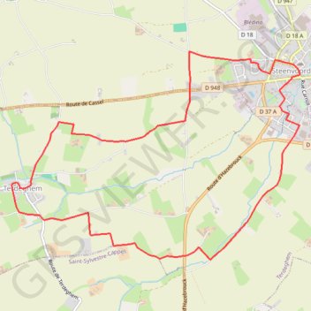 La Ronde des Moulins - Sainteenvoorde GPS track, route, trail