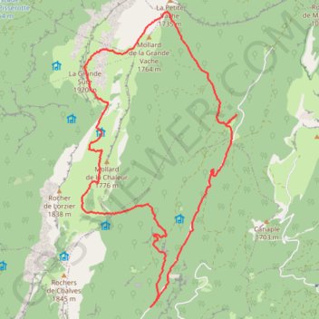 La Grande Sure (Chartreuse) GPS track, route, trail