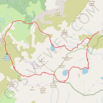 Boucle Chiostru-Manganu-Capitellu GPS track, route, trail