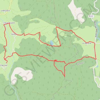 Le maquis Bernard à Ouroux-en-Morvan (58) GPS track, route, trail