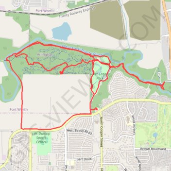 River Legacy Park MTB Loop GPS track, route, trail