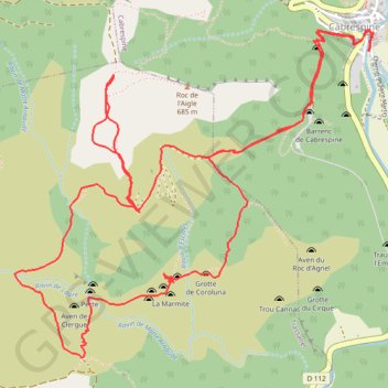 Rando autour de Cabrespine (Aude) GPS track, route, trail