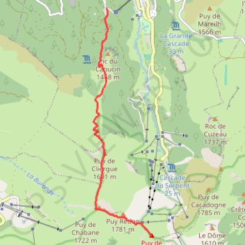 Randonnée du Mont-Dore au Puy de Sancy GPS track, route, trail