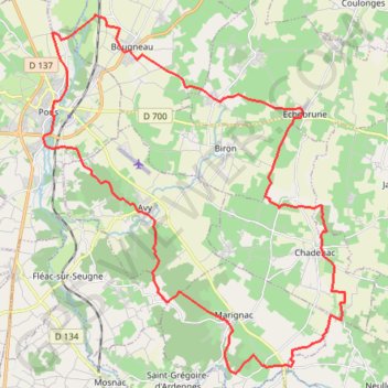 Echebrune GPS track, route, trail