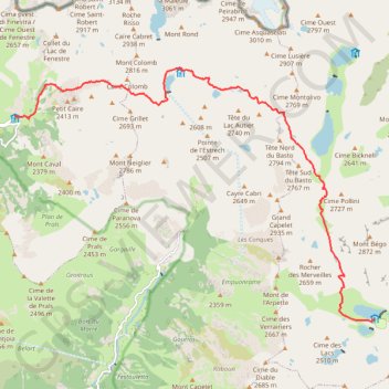 Traversée des Alpes - Étape 29 GPS track, route, trail