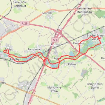 Athies - Biache-Saint-Vaast GPS track, route, trail