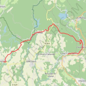 Foulées de la Montagne Noire GPS track, route, trail