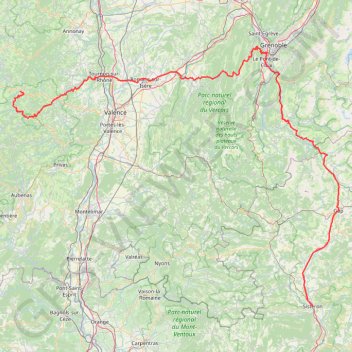 Route Napoléon J3 : Sisteron à Saint Agrève GPS track, route, trail